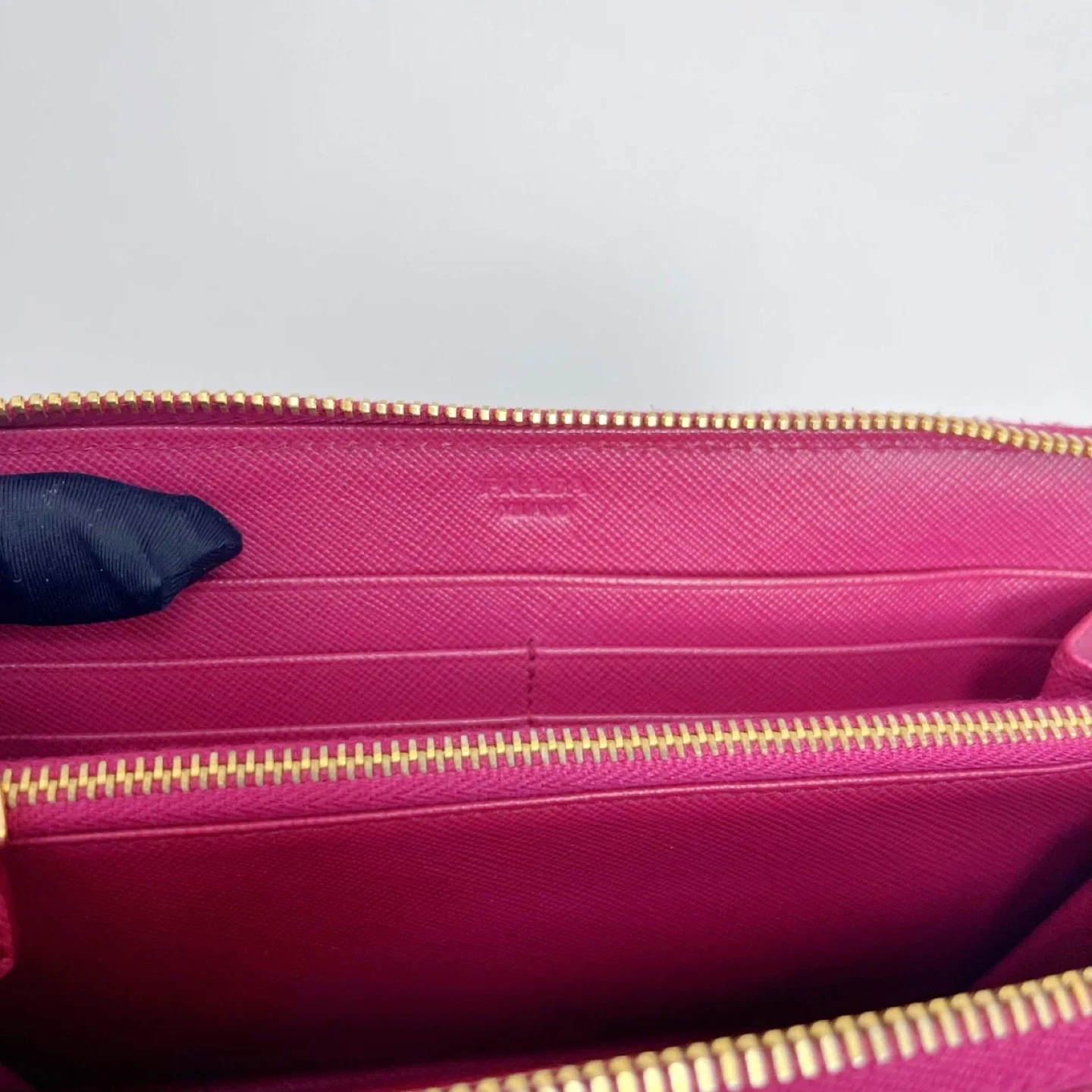 Prada Pink Saffiano Leather Wallet image indicator(5)