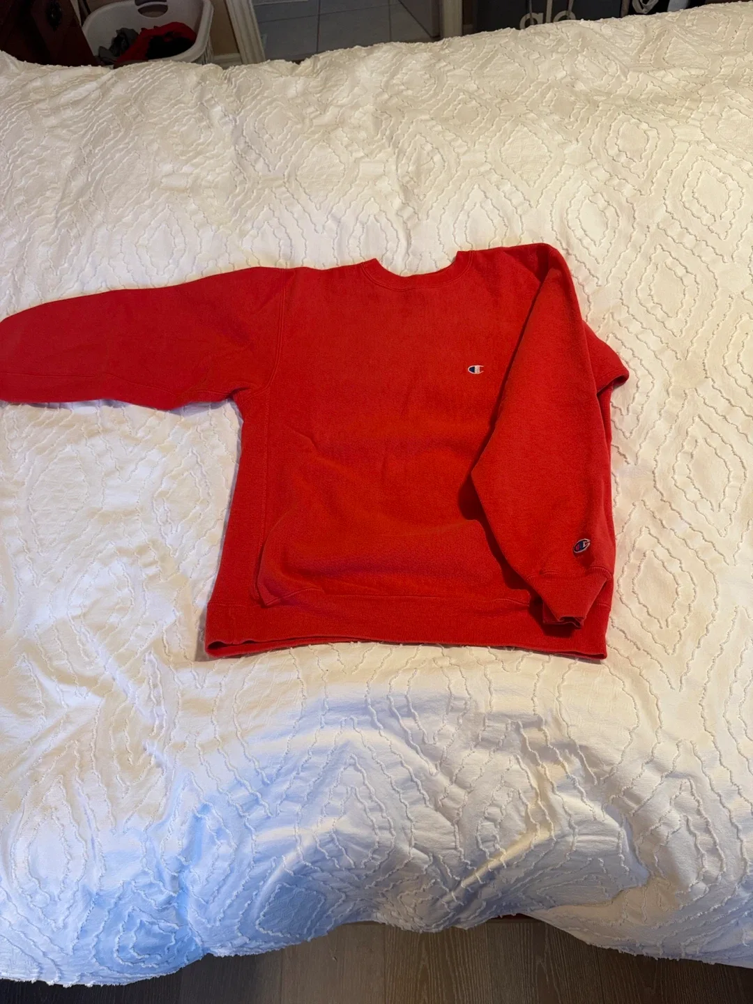 Champion Reverse Weave Red Sweatshirt, Size XL
