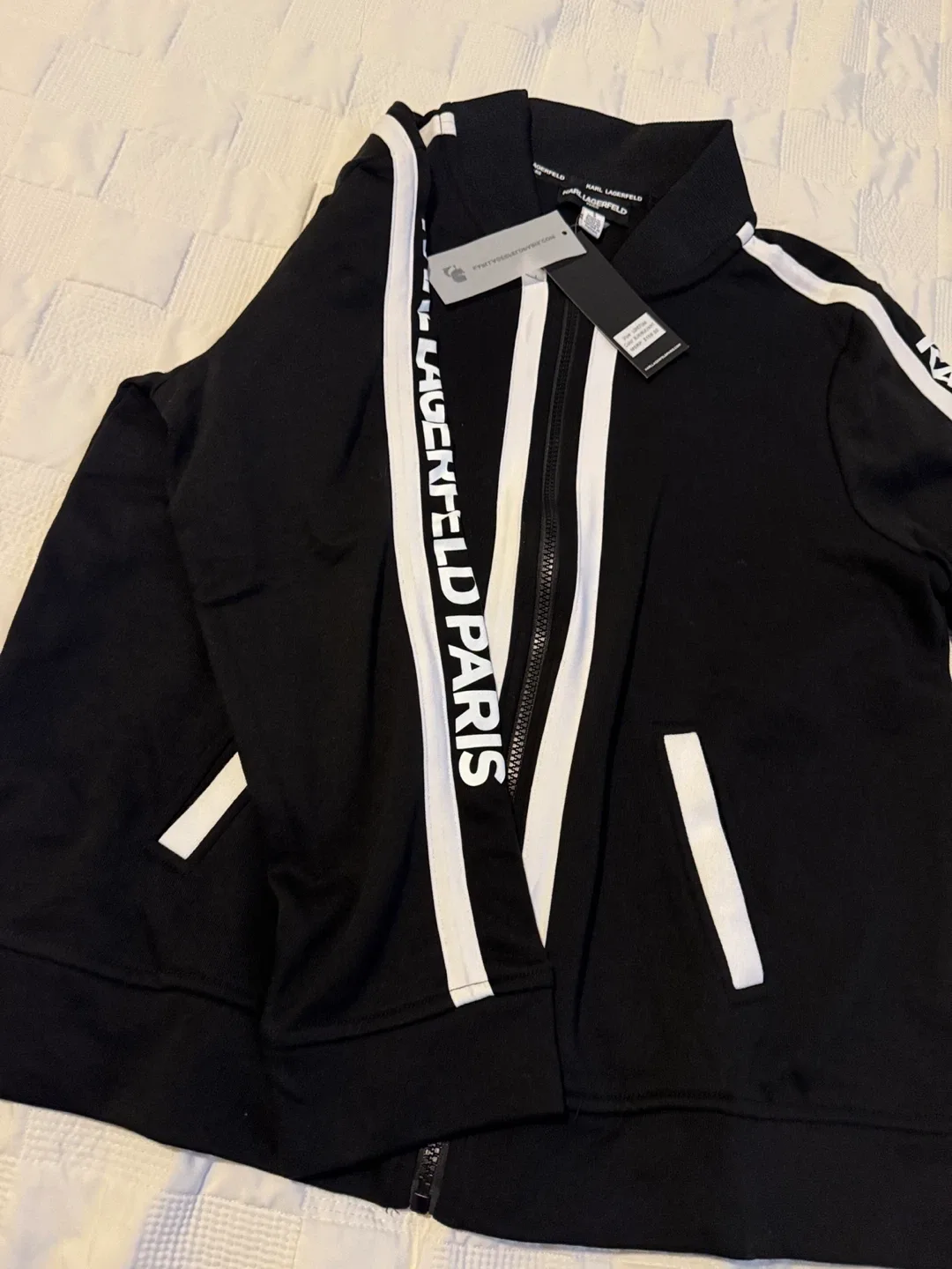 New Karl Lagerfeld Paris Black Jacket Size S image indicator(6)