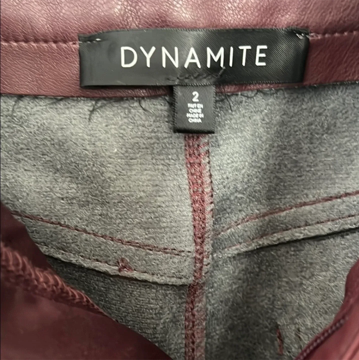 Dynamite Faux Leather Pants - Size 2 image indicator(2)