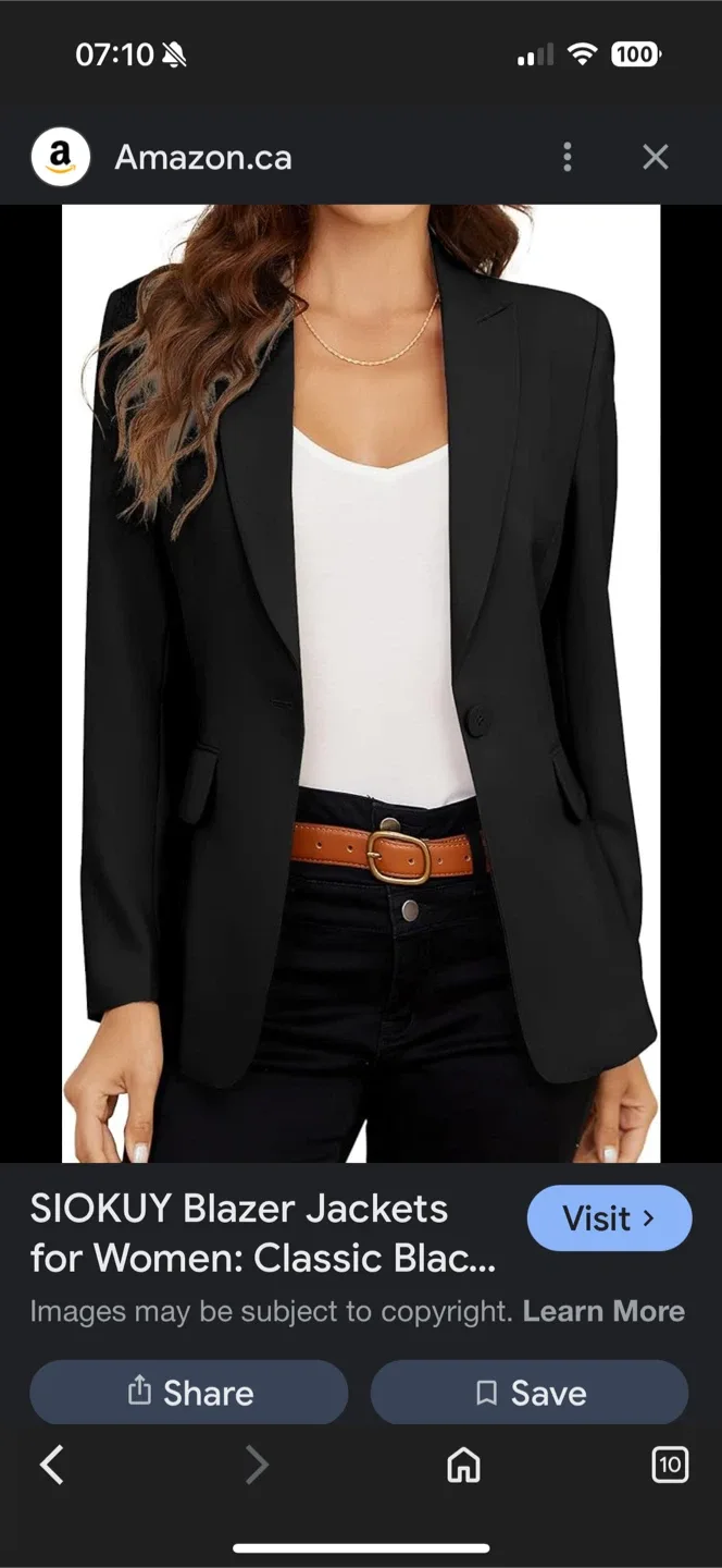 SioKuy Black Blazer Jacket - Size Small