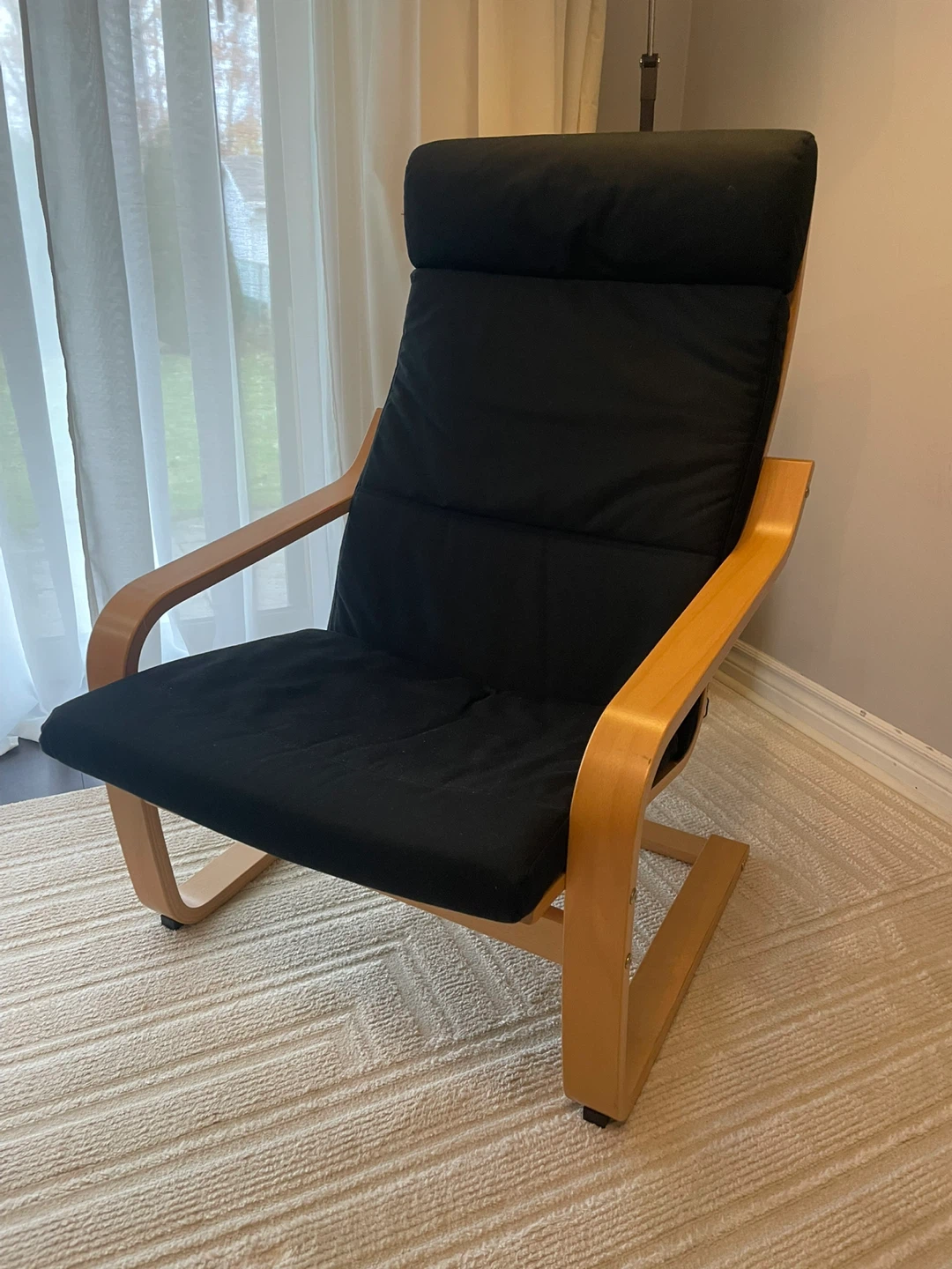 Chair and Footstool Set - Black - IKEA Poang - photo 4