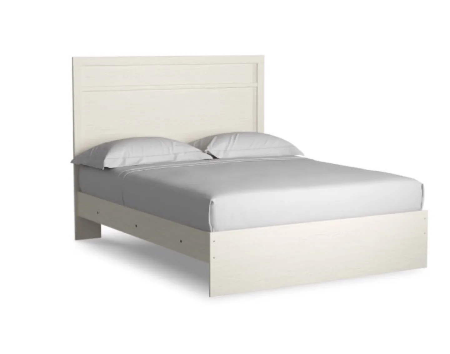 White Wood Bedroom Set (Bed, Dresser, Nightstand)
