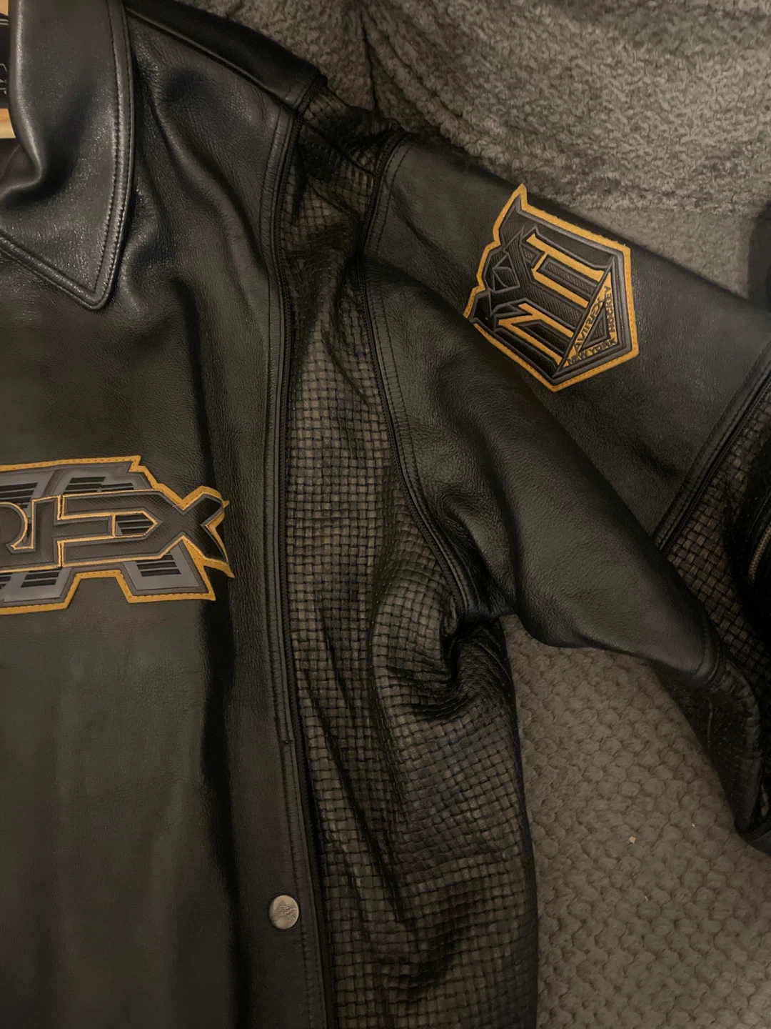 Vintage 1975 Hockey Avirex Black Leather Jacket - photo 5