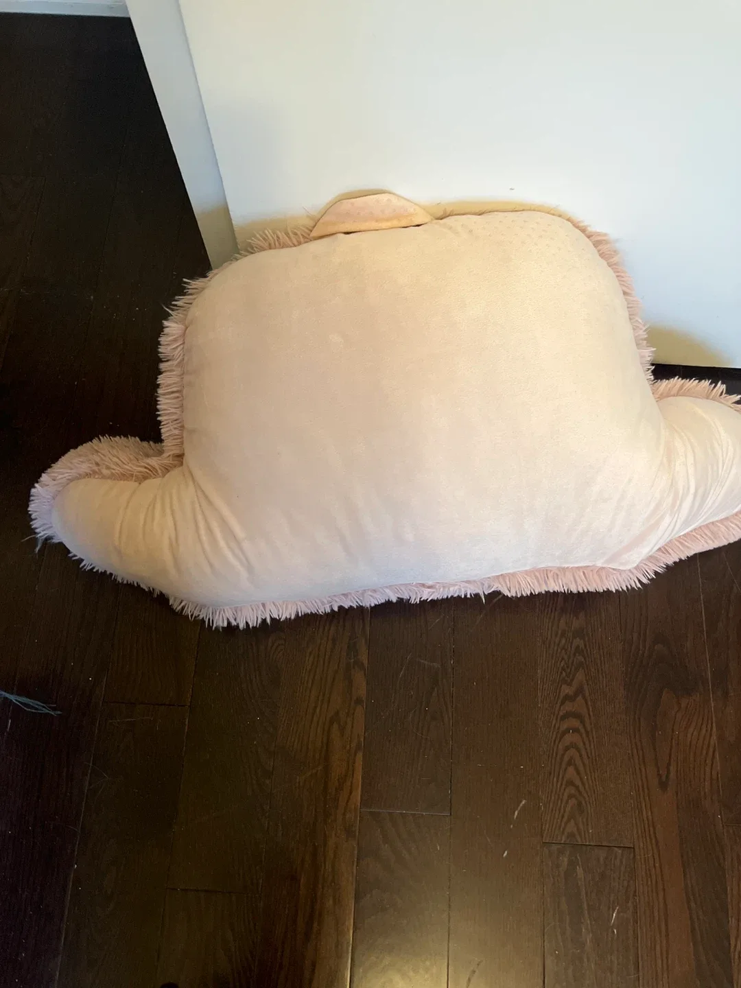 Pink Faux Fur Bed Rest Pillow image indicator(2)