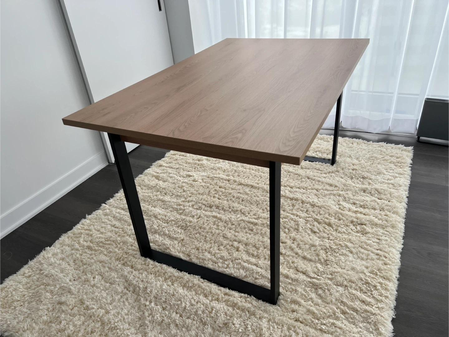 Wood Dining Table with Black Legs - photo 2