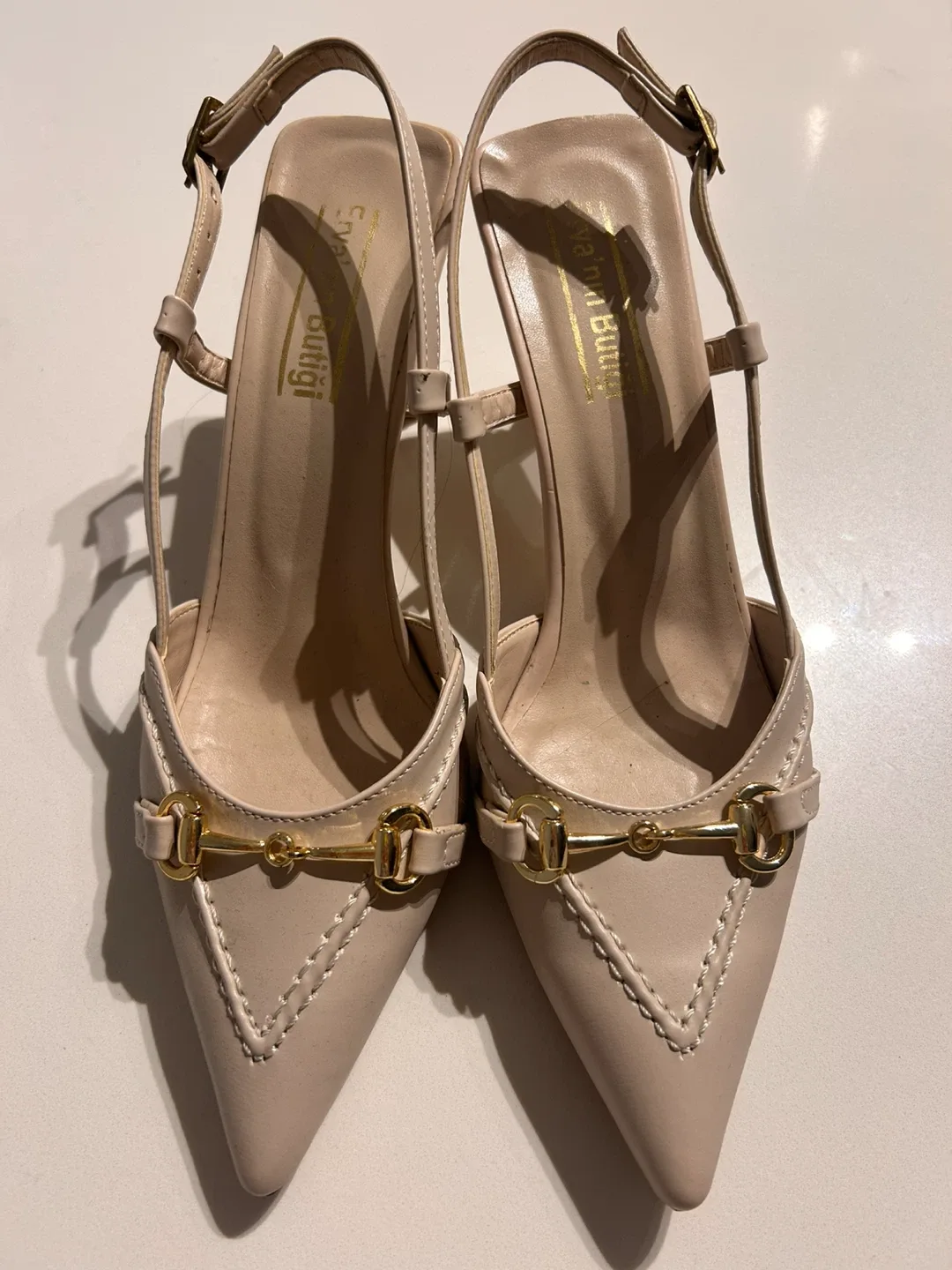 Sophia Buttignol Beige Heels - Size 8 (39 EU)
