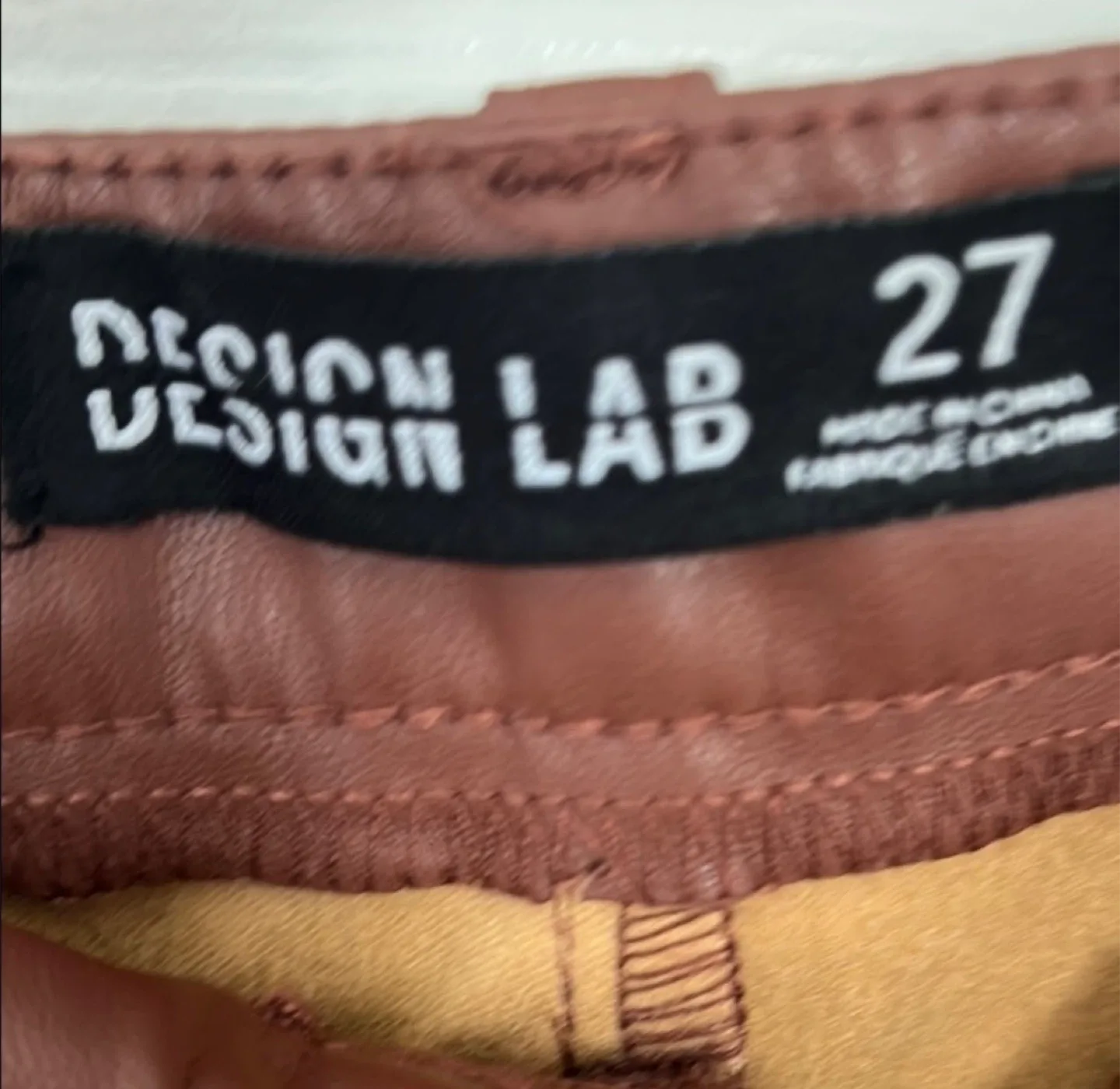 Design Lab Faux Leather Pants - Size 27 image indicator(4)