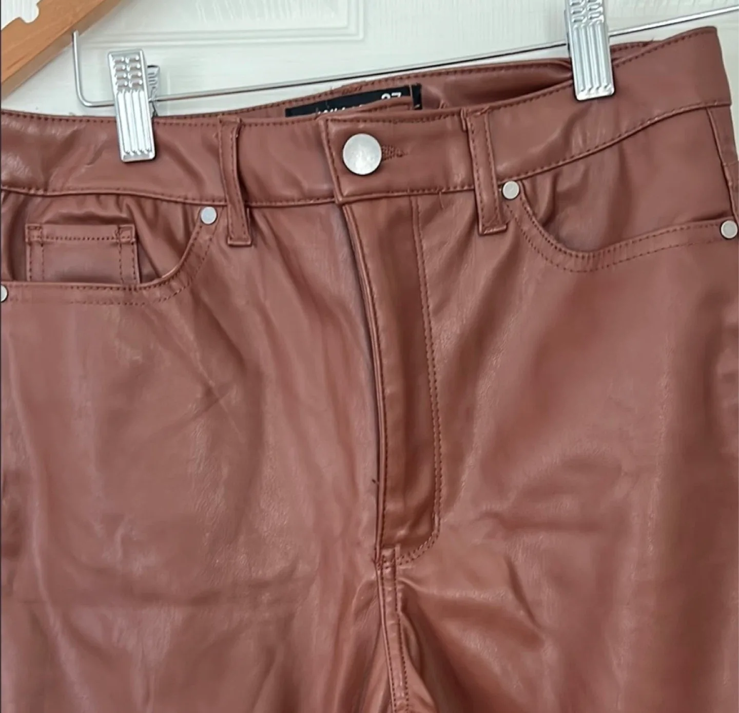 Design Lab Faux Leather Pants - Size 27 image indicator(2)