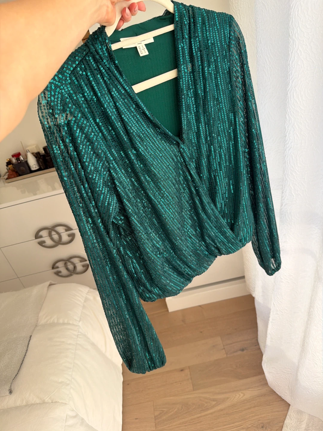 Emerald green top size S. - photo 2