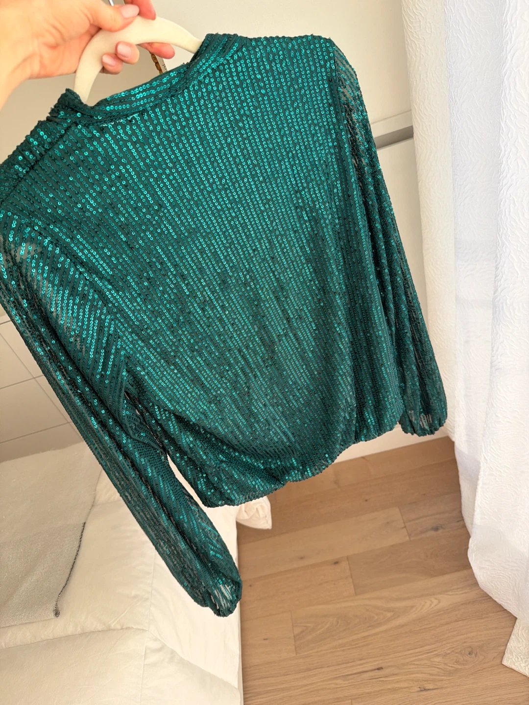 Emerald green top size S. - photo 3