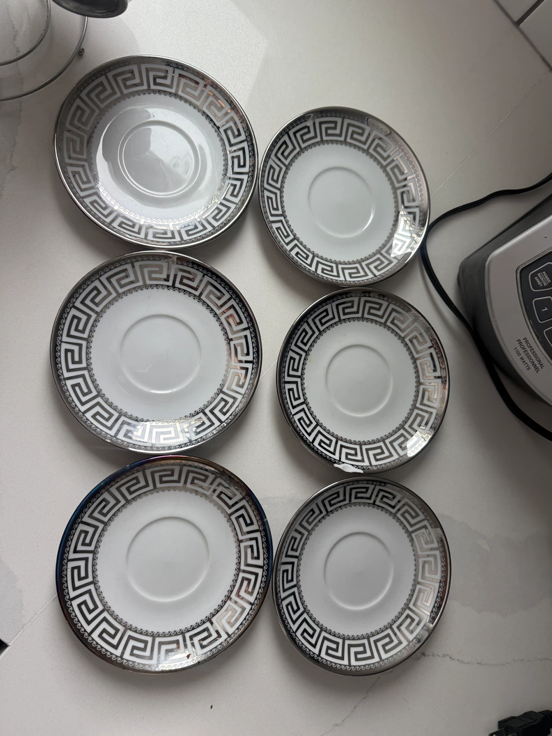 Tea Set with Stand - White & Silver - photo 3