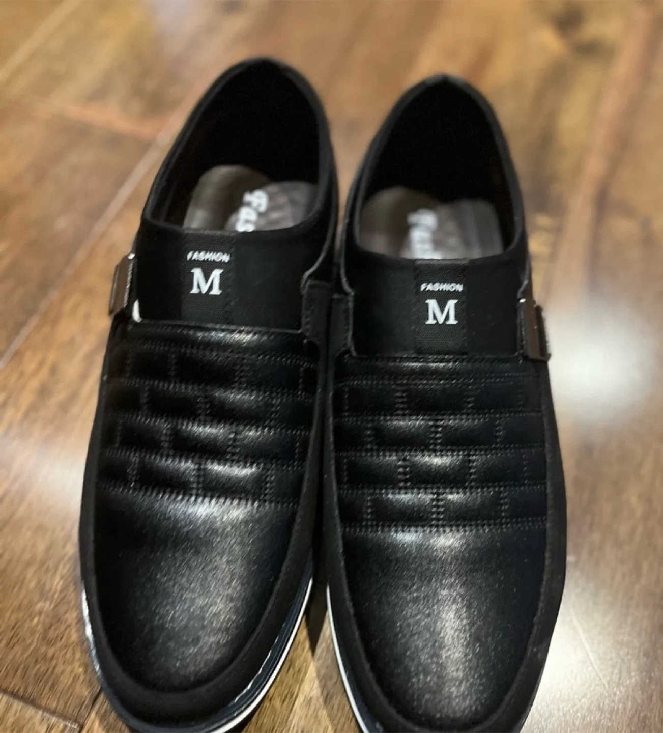 Black M Fashion Slip-On Shoes size 10