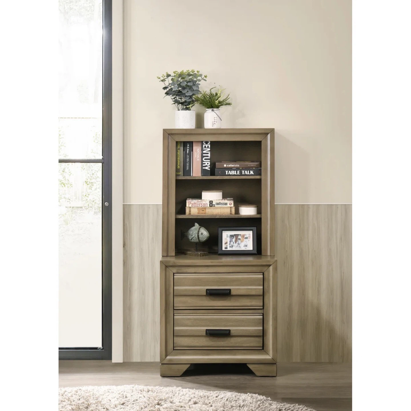 Nightstand with Hutch - photo 2