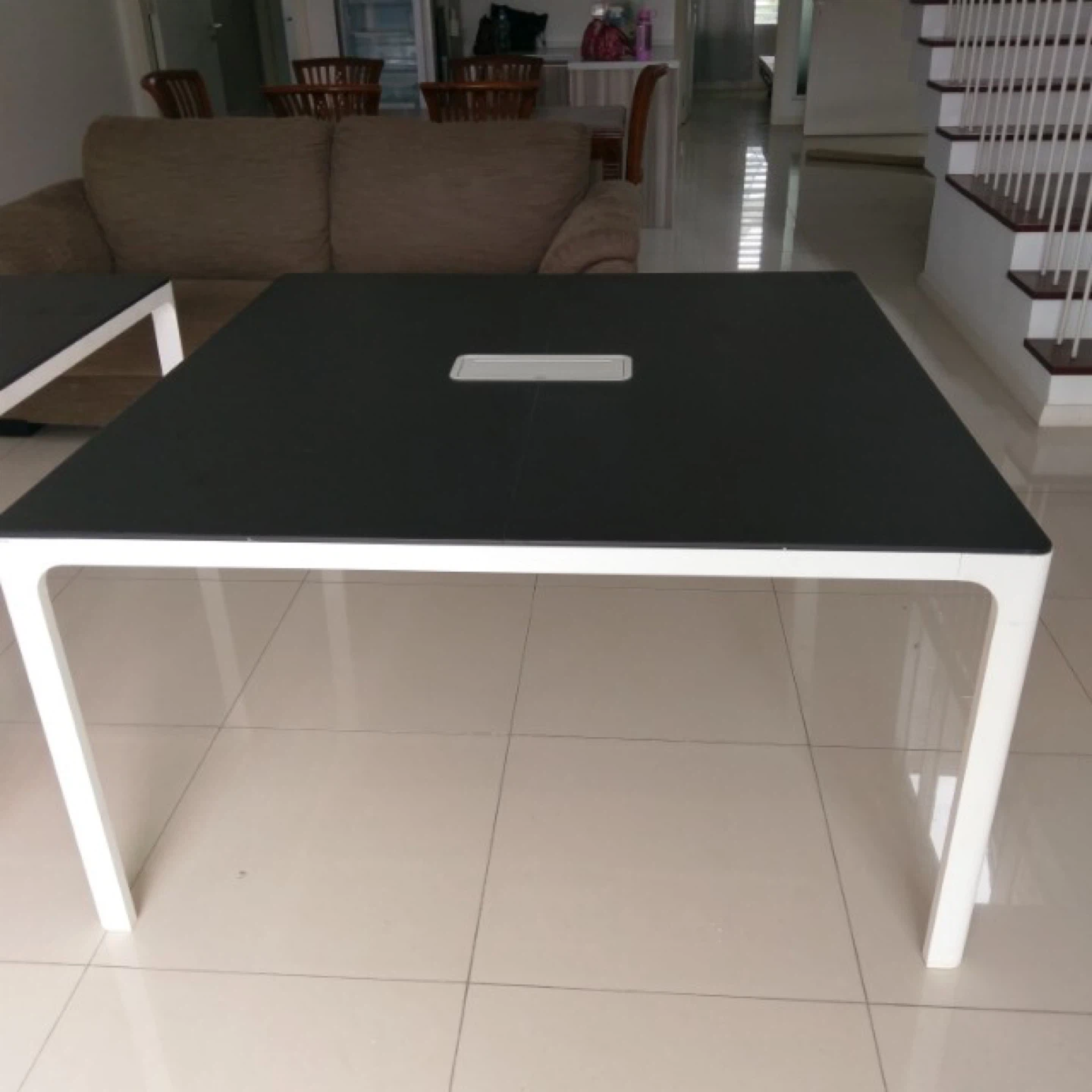 Black and White Square Table