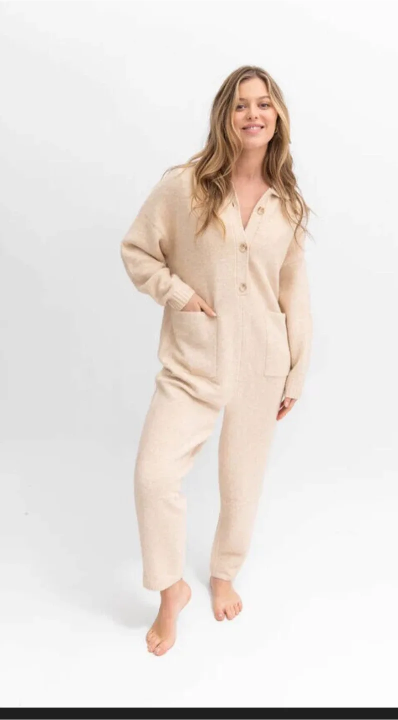 Smashtess Lilli Jumpsuit - Cream - 2X