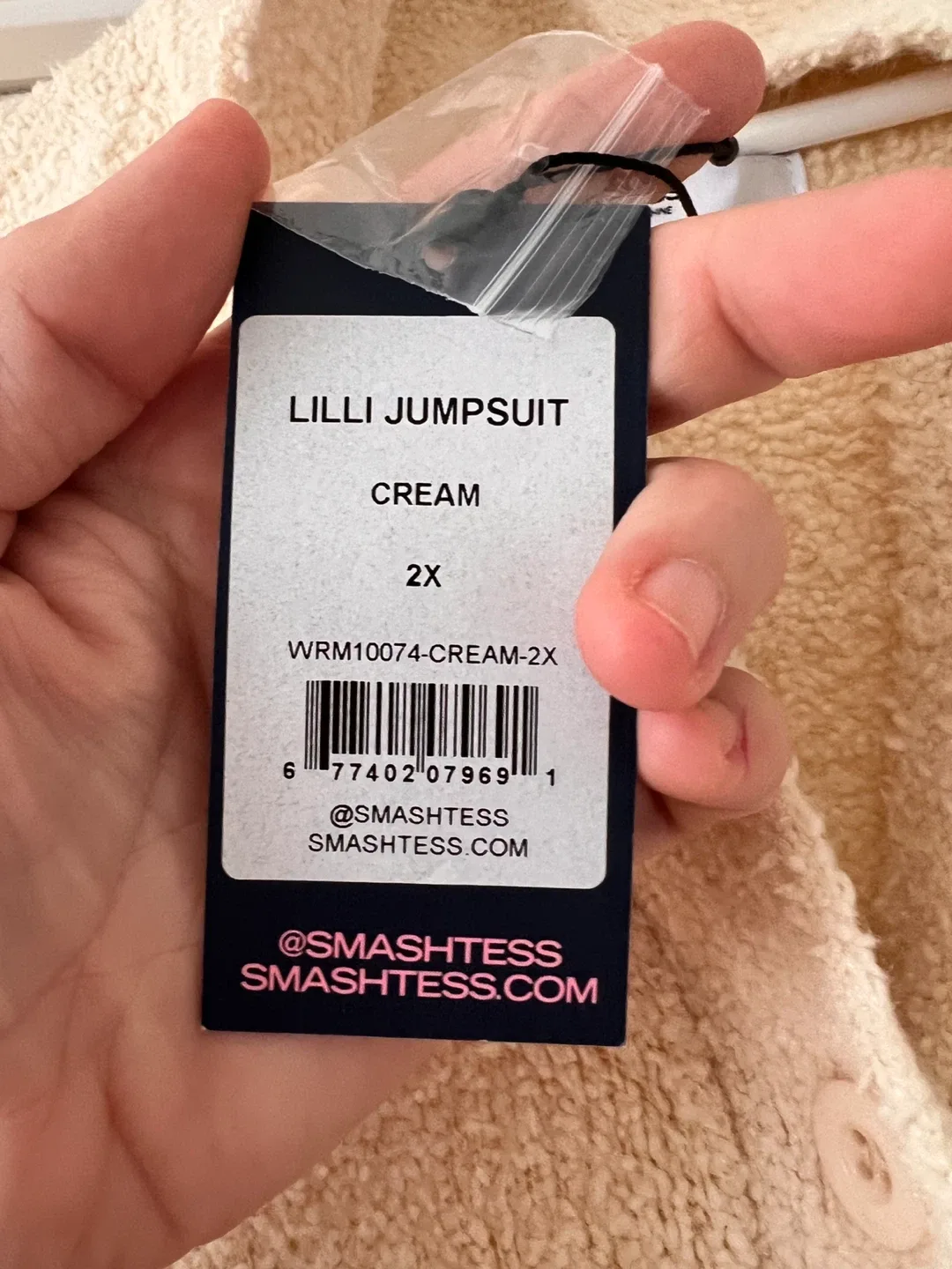 Smashtess Lilli Jumpsuit - Cream - 2X image indicator(2)