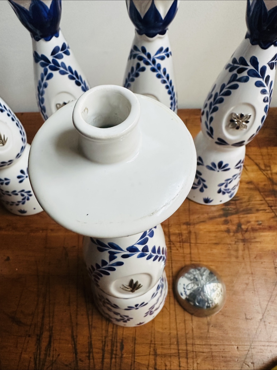 Clase Azul Hand-Painted Ceramic Decanter Empty Tequila Bottle - photo 5