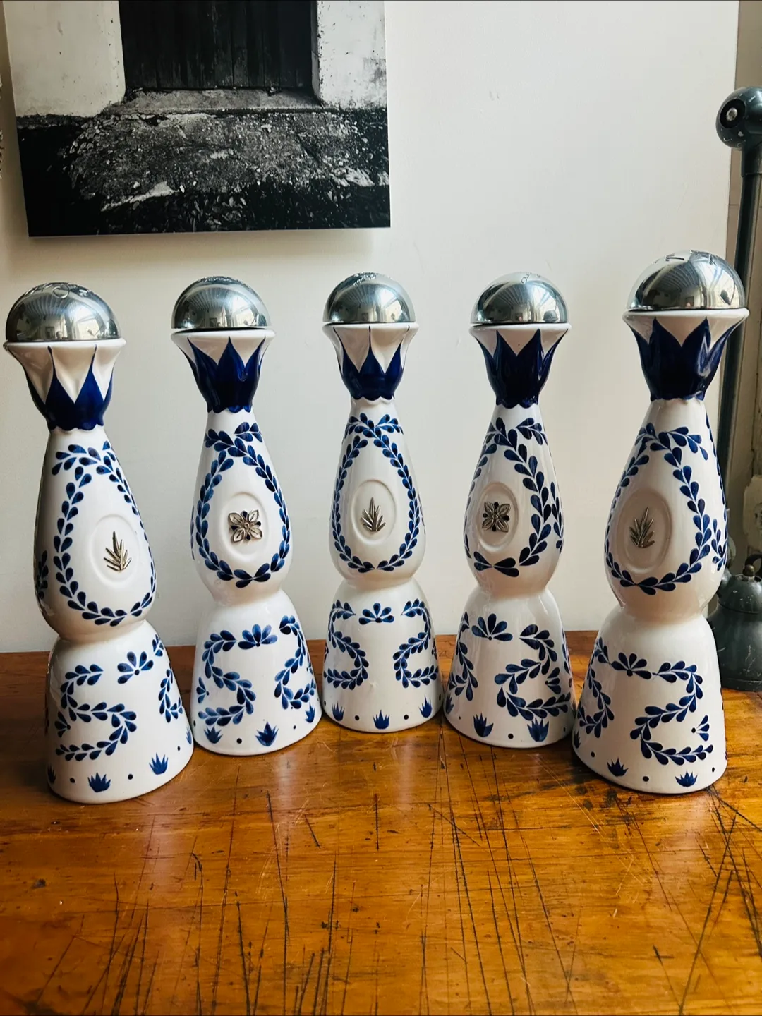 Clase Azul Hand-Painted Ceramic Decanter Empty Tequila Bottle