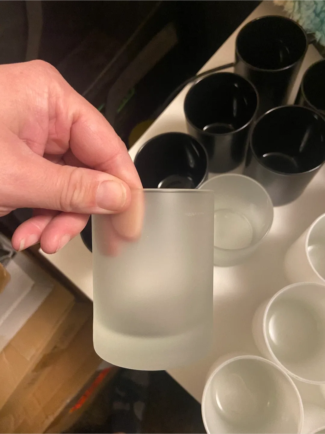 Candle Holders - Frosted, White, Black image indicator(5)