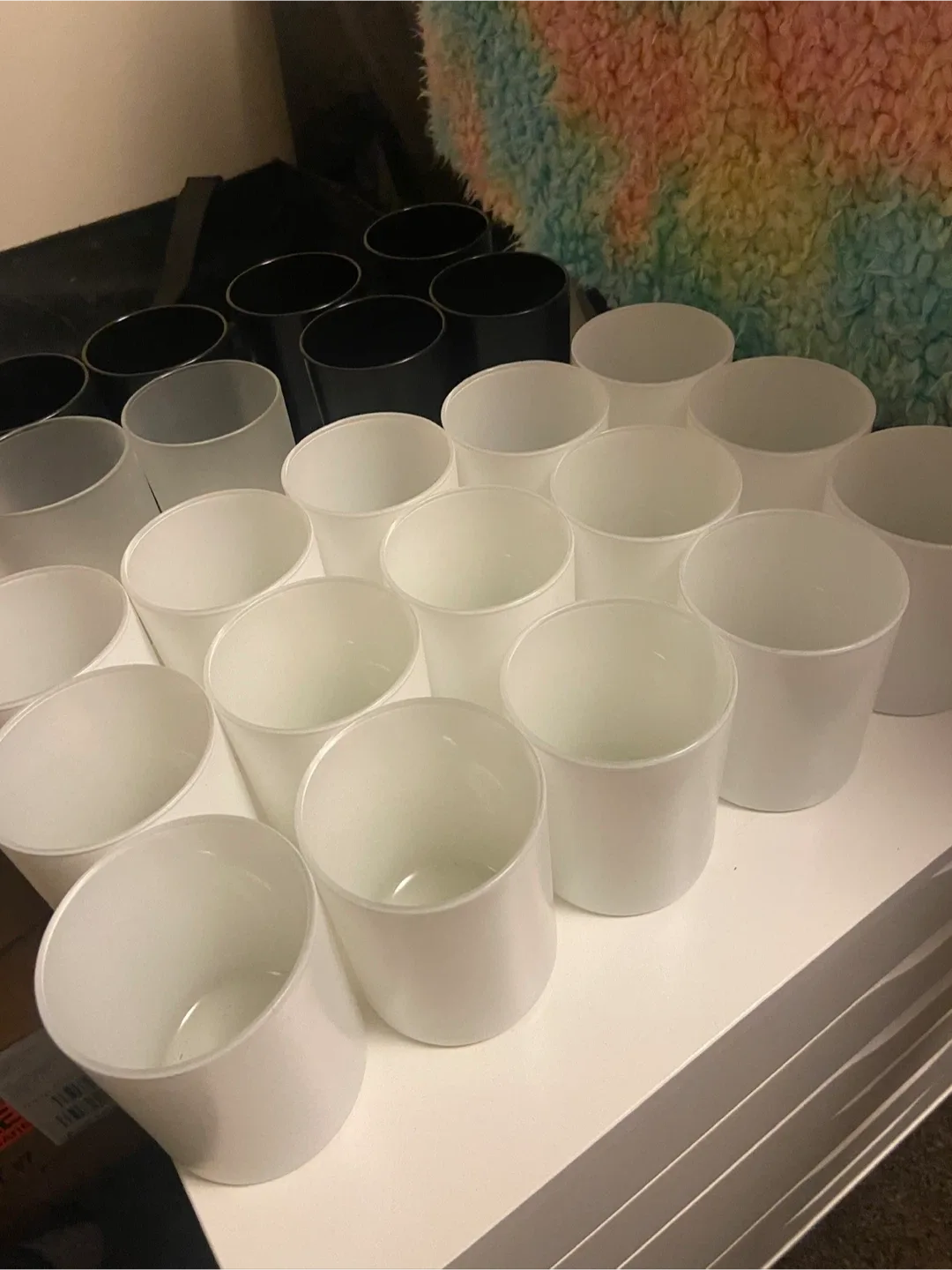 Candle Holders - Frosted, White, Black image indicator(3)