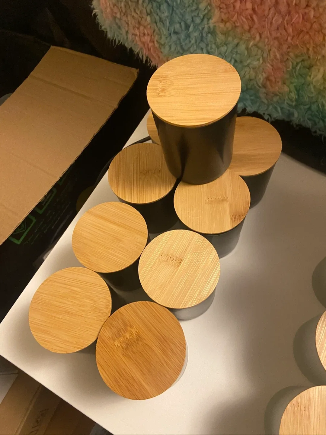 Candle Holders - Frosted, White, Black