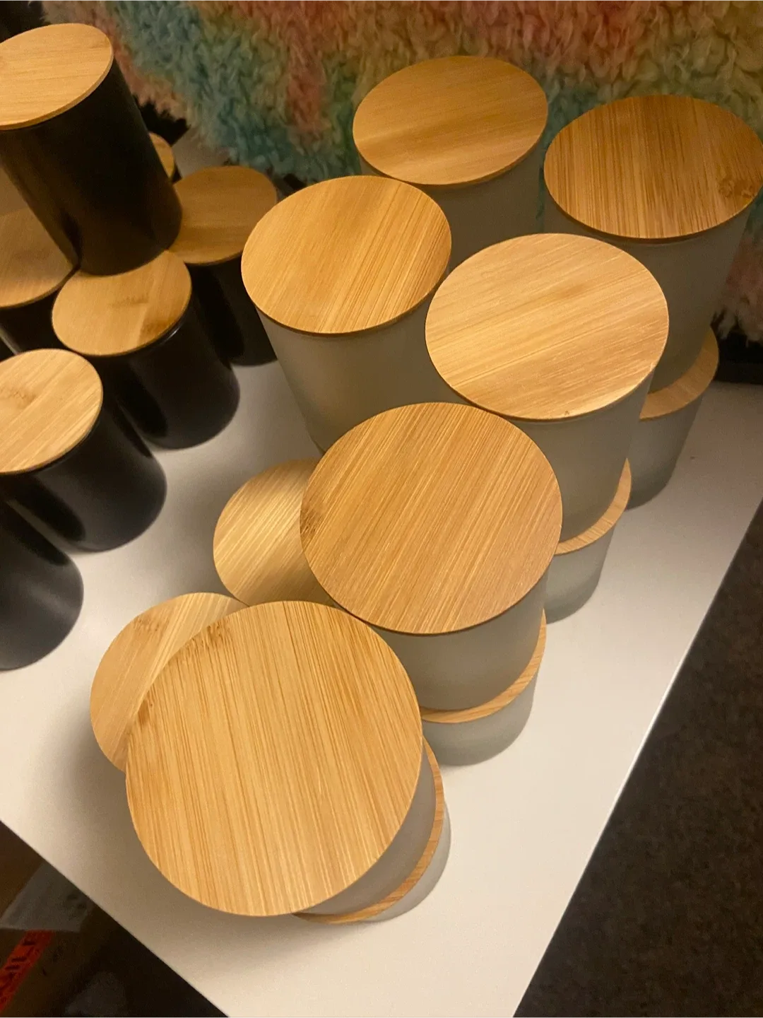 Candle Holders - Frosted, White, Black image indicator(2)