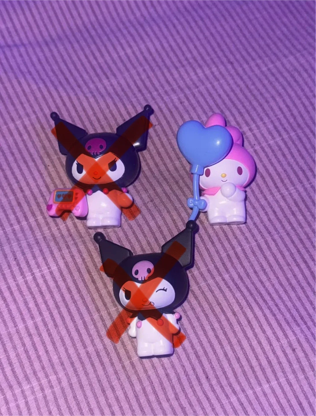 kuromi and my melody figures