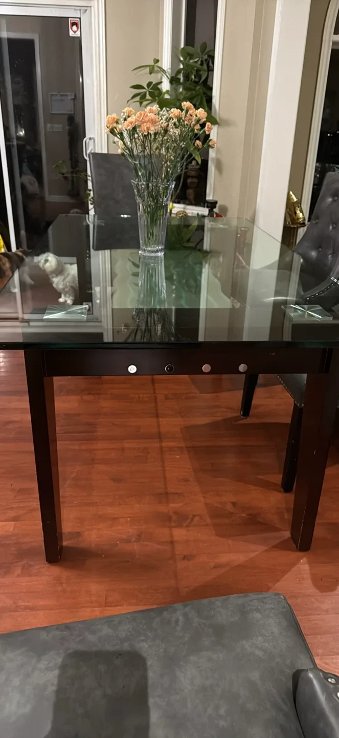 Glass Top Dining Table