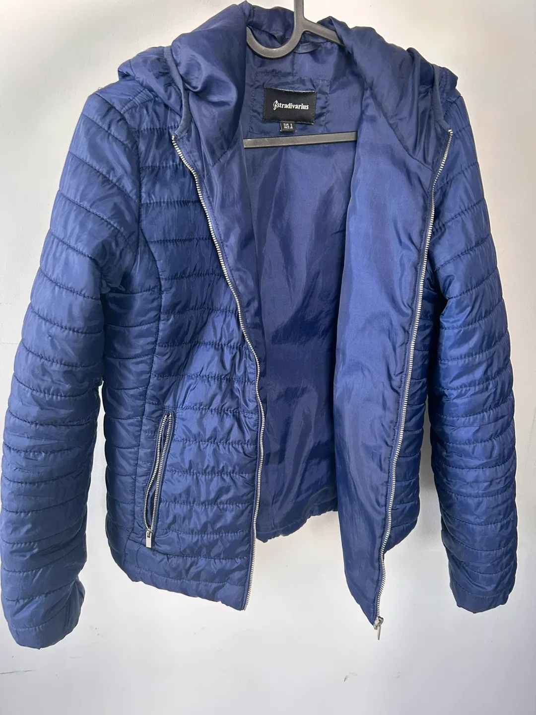 Stradivarius Blue Puffer Jacket Size S