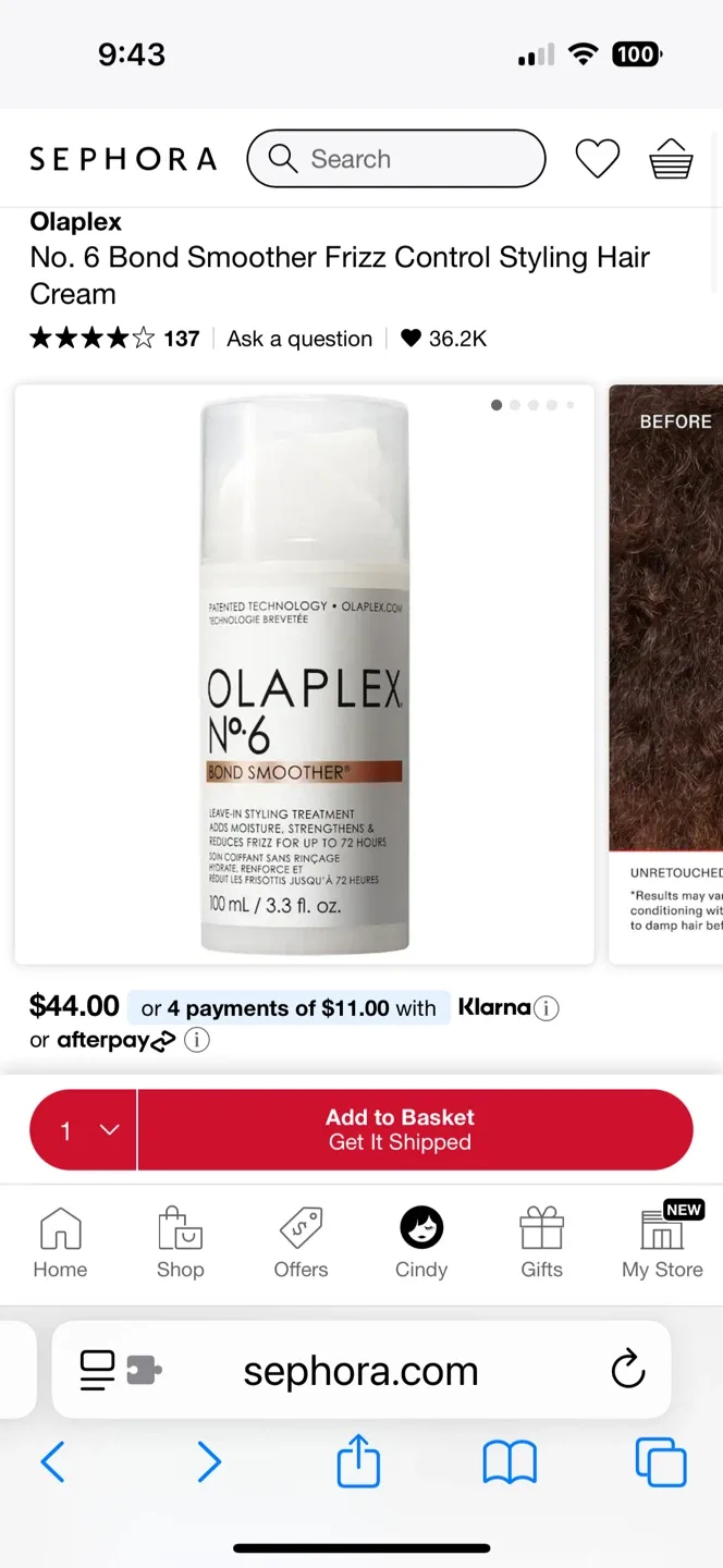Olaplex No. 6 Bond Smoother 100mL