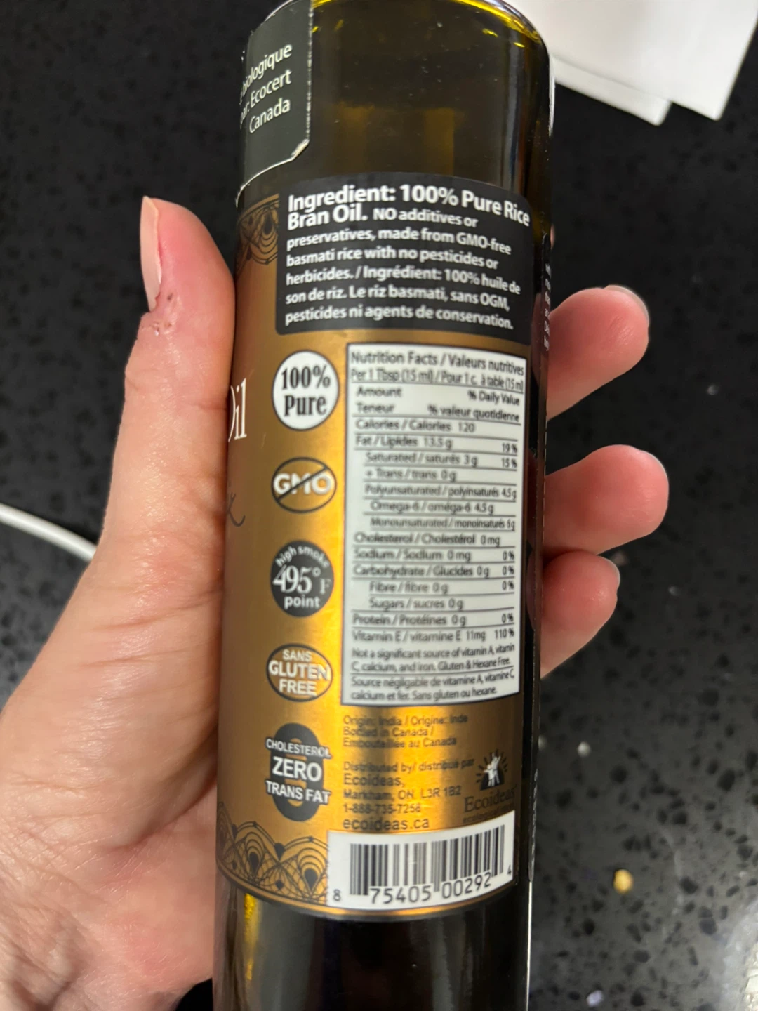 Sealed Ecoideas Rice Bran Oil #freecycle - photo 3