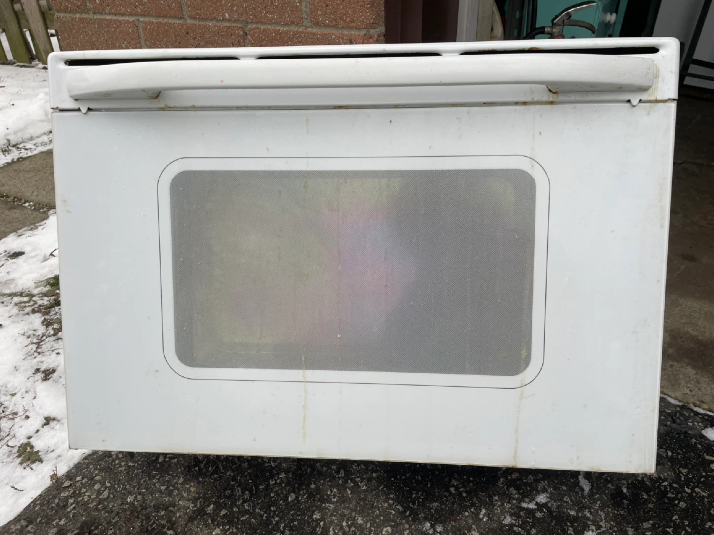 Stove oven door