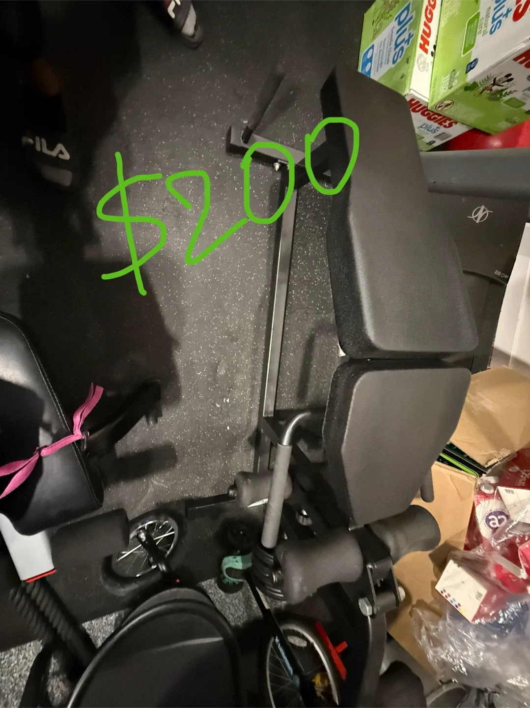 Work bench and leg curl extension