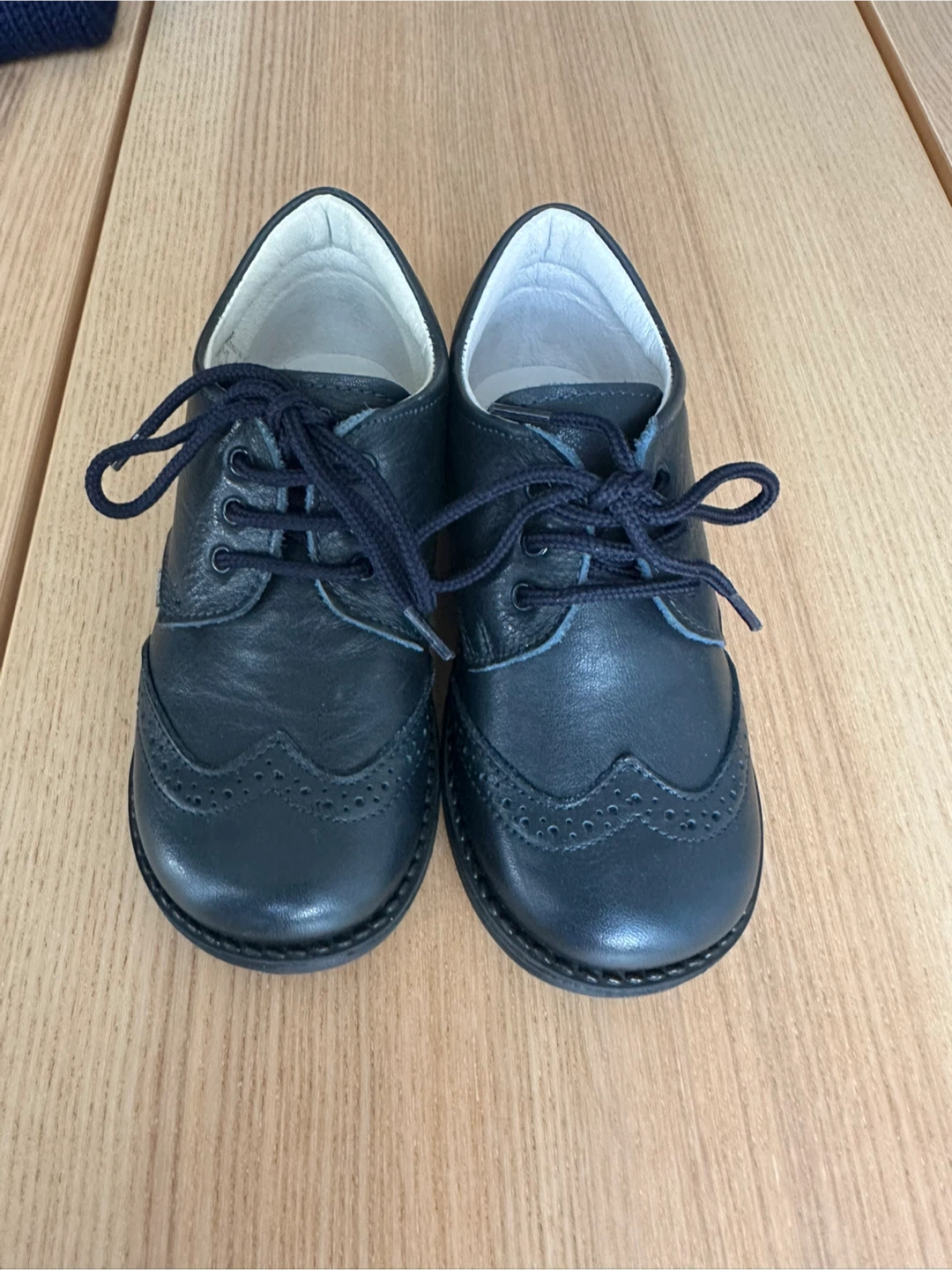 New Black Leather Dress Shoes for Toddlers- Size 24 EU/ 8 US - photo 2