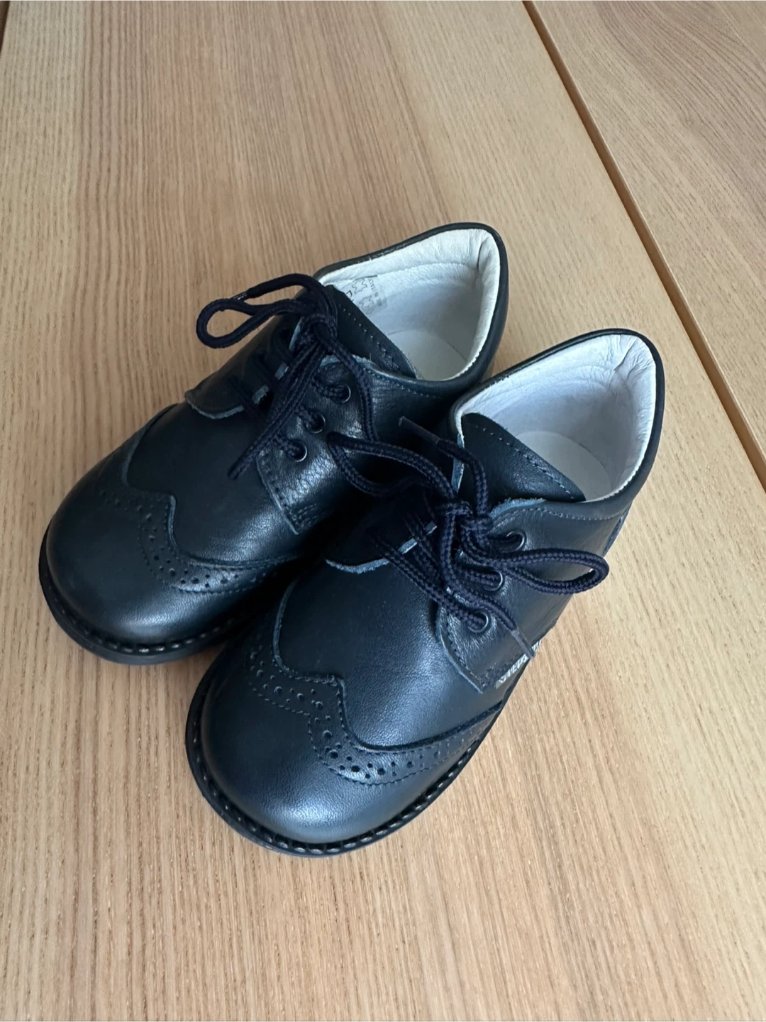 New Black Leather Dress Shoes for Toddlers- Size 24 EU/ 8 US