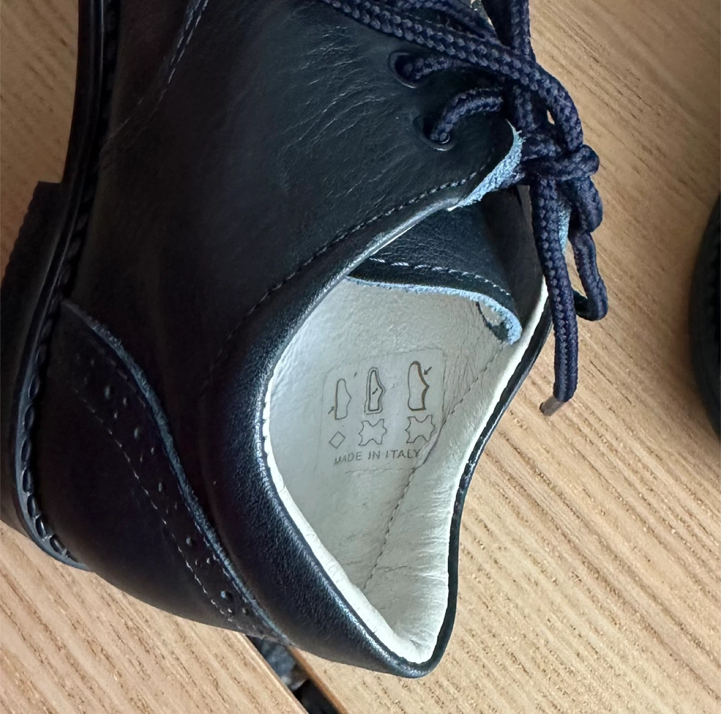 New Black Leather Dress Shoes for Toddlers- Size 24 EU/ 8 US - photo 4