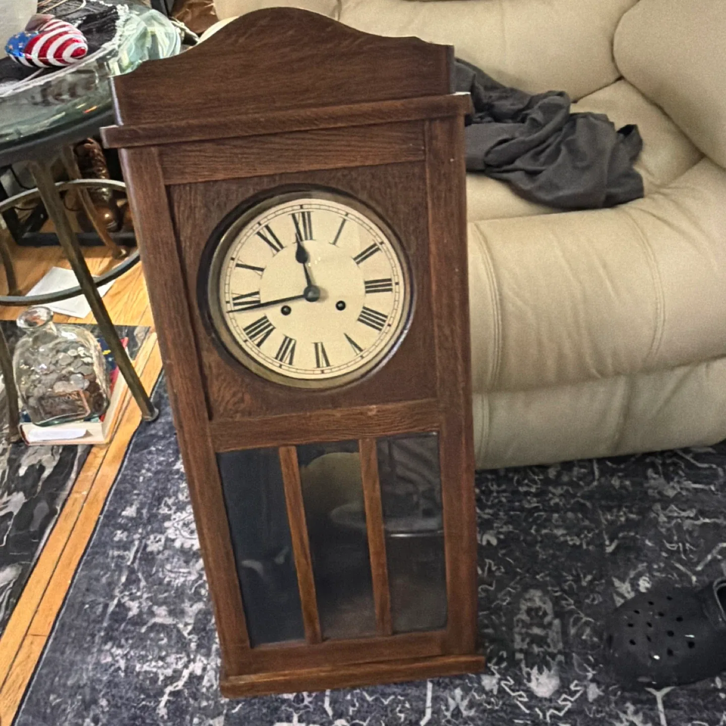 Antique Wooden Wall Clock