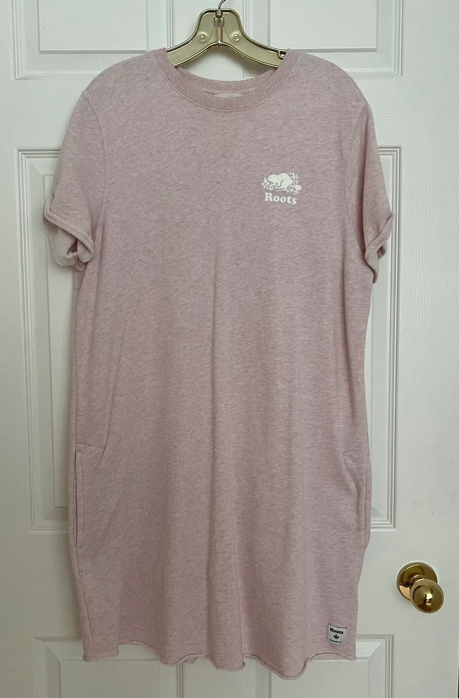 Roots Pink Sweatshirt Dress - Size M