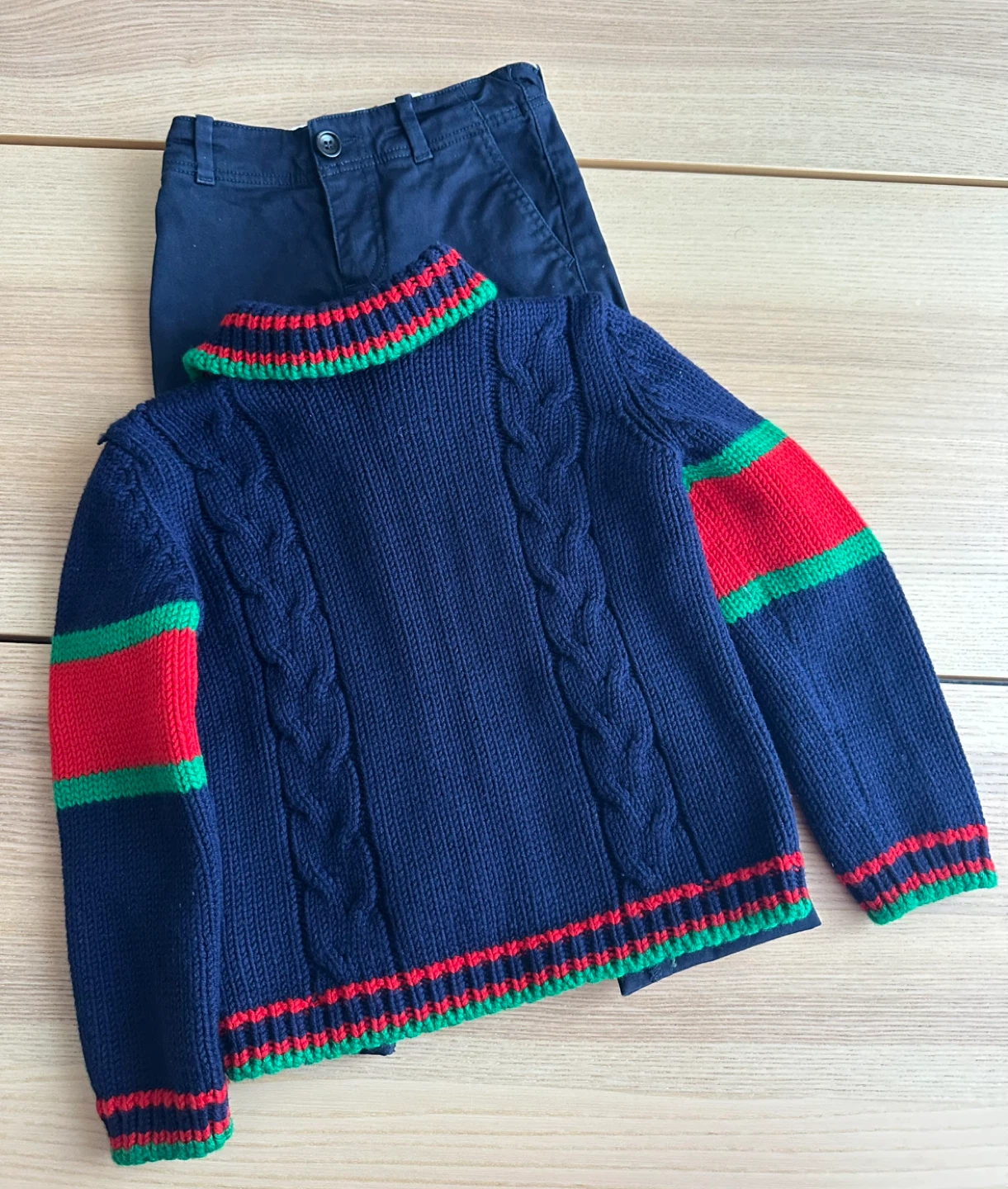 New Gucci Kids Navy Cardigan & Pants Set - Size 36M - photo 4
