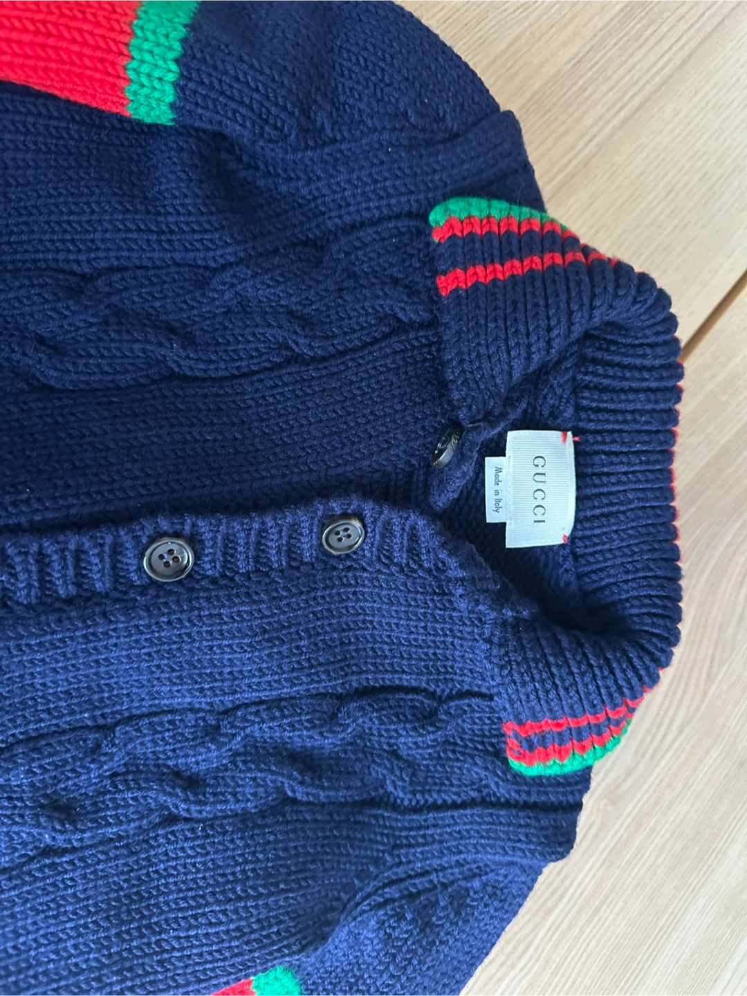New Gucci Kids Navy Cardigan & Pants Set - Size 36M - photo 3