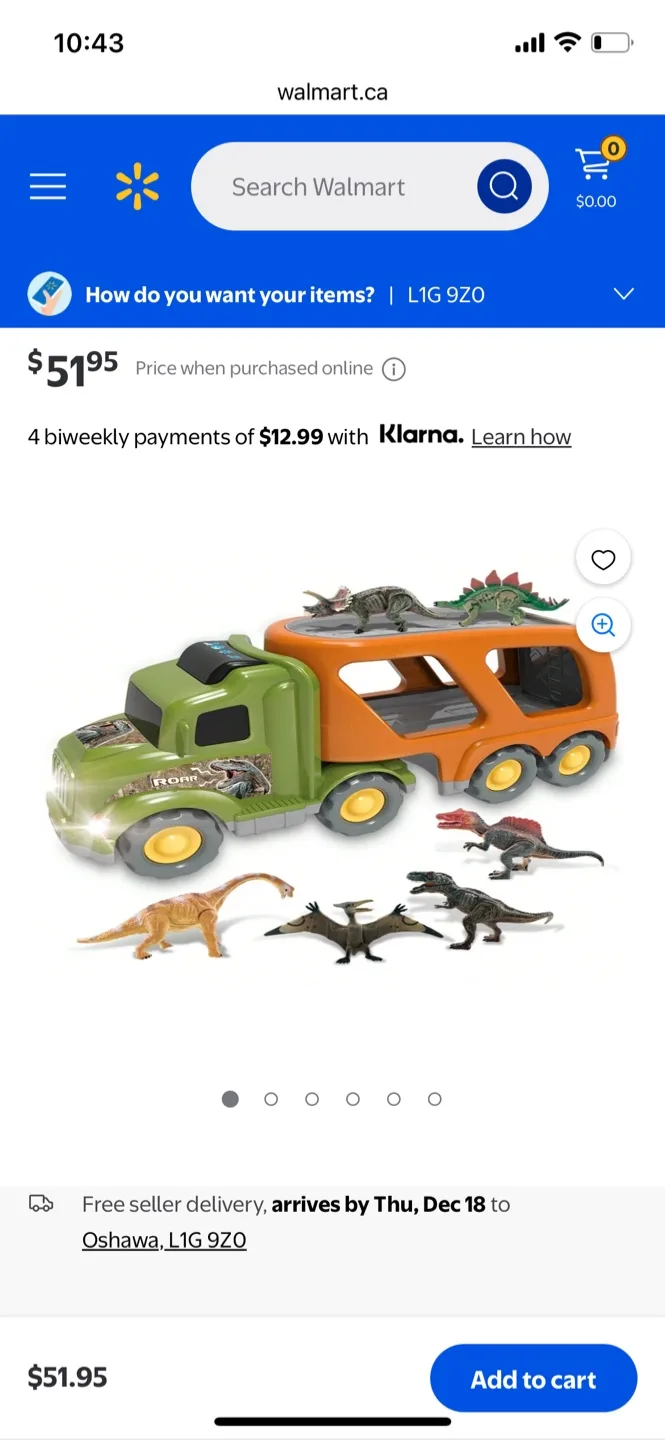 Dinosaur Transporter Truck Toy 2 for $50