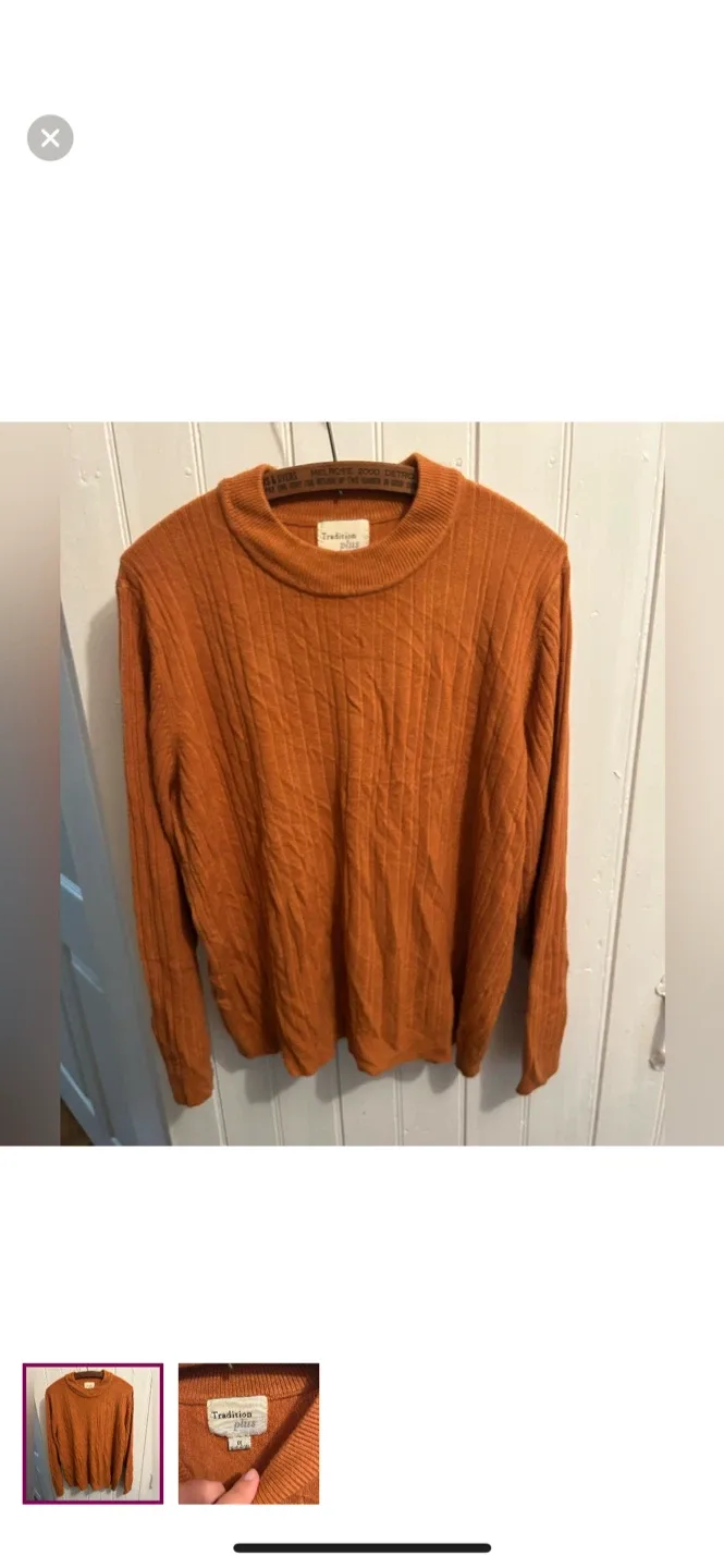 Tradition Plus 1X Orange Sweater