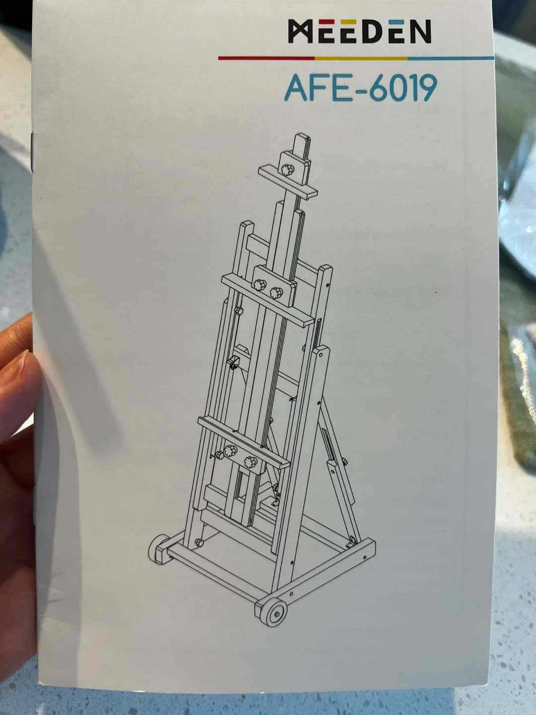 Wooden easel with wheels - Adjustable & Sturdy image indicator(10)