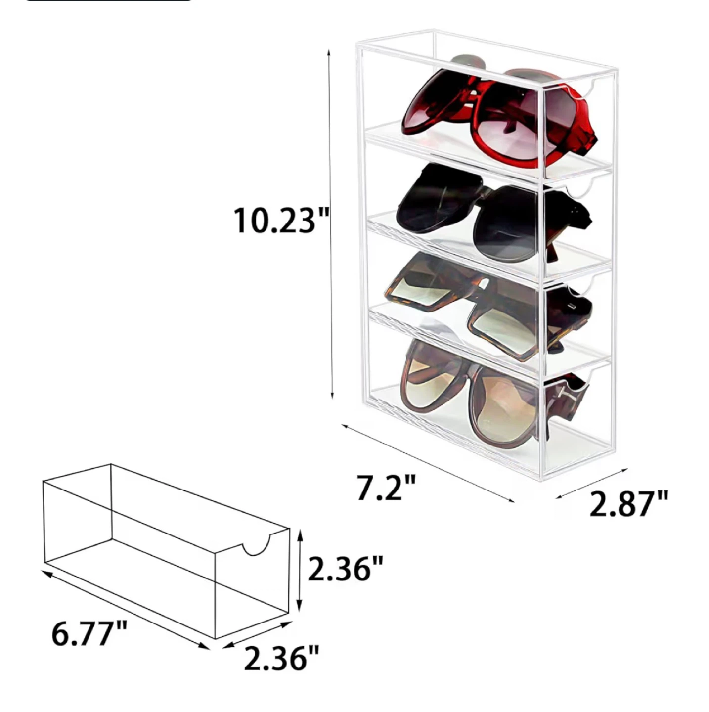Two Acrylic Sunglasses Organizer Display Case - photo 2