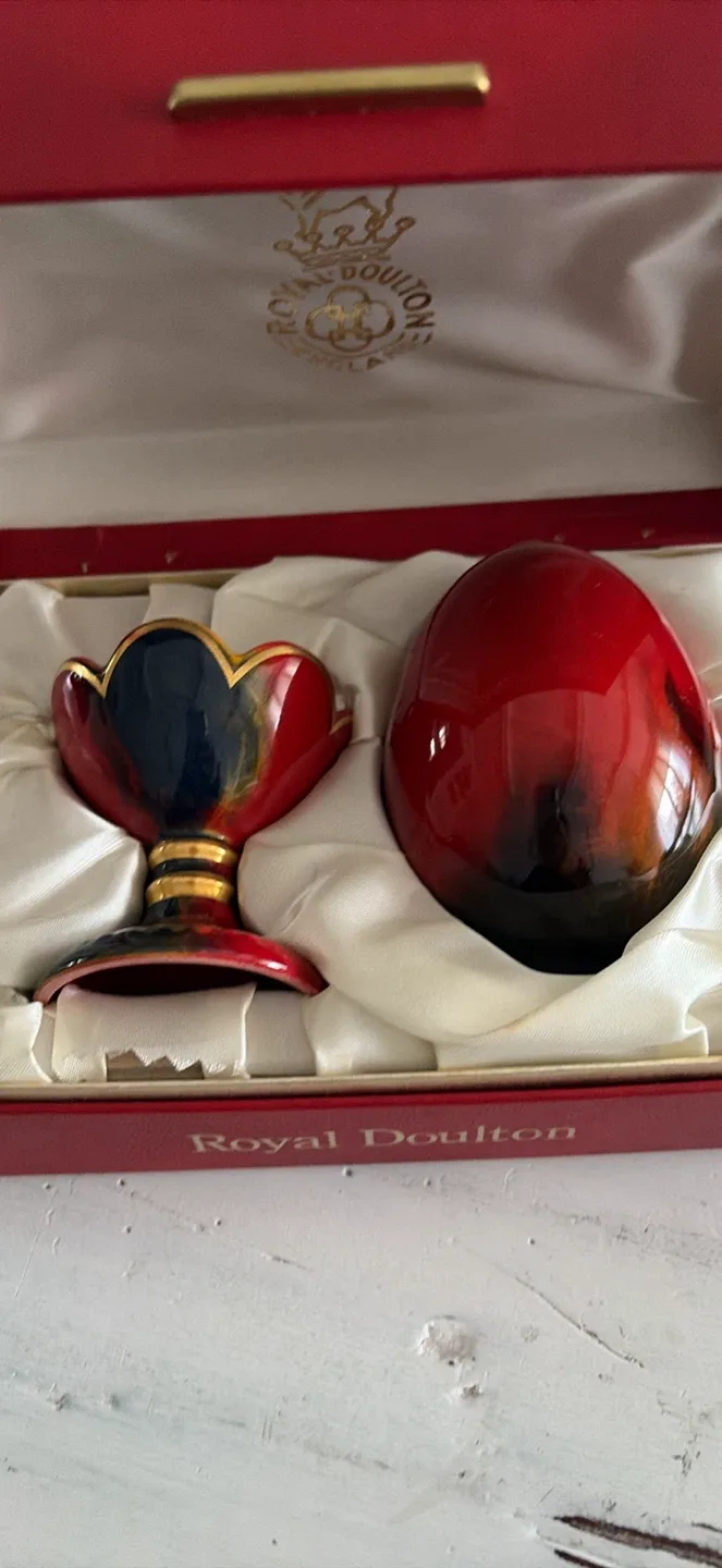 Royal Doulton Flambe egg limited edition image indicator(2)