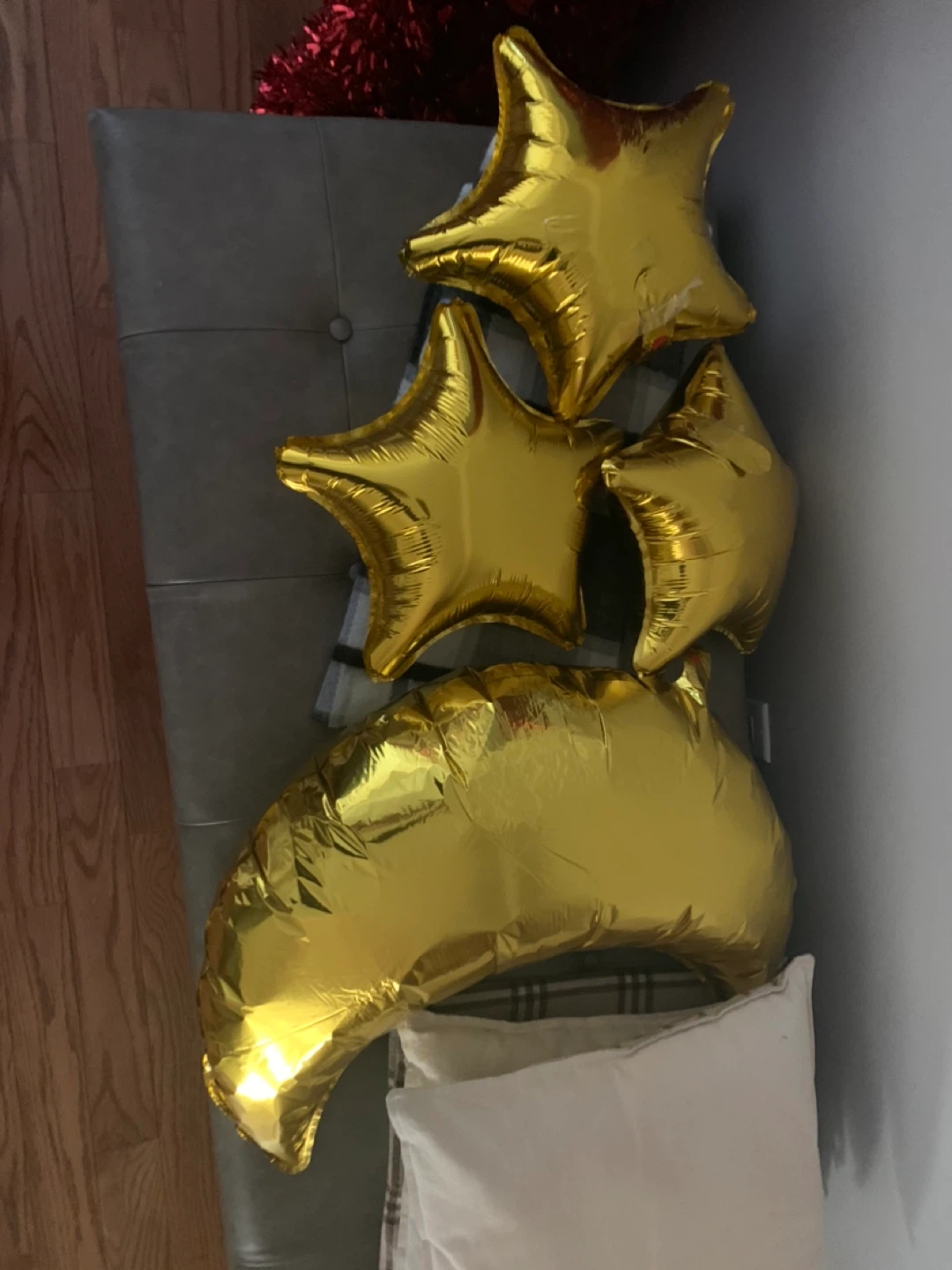 Gold Star & Moon Balloons