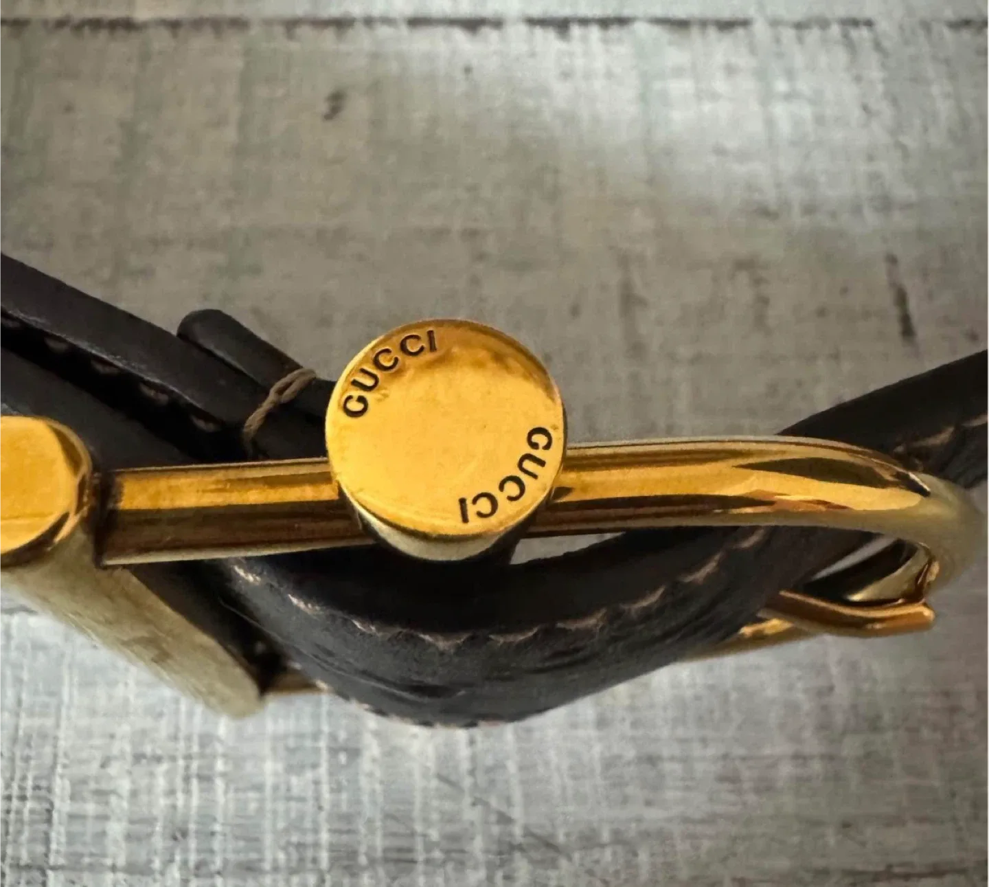 Gucci black leather belt image indicator(2)