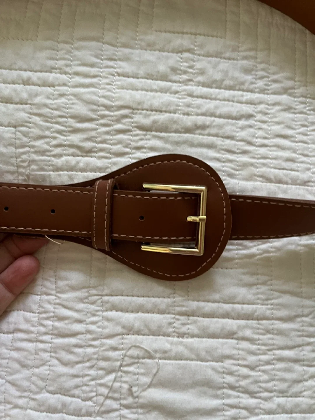 Brown Belt with Gold Buckle