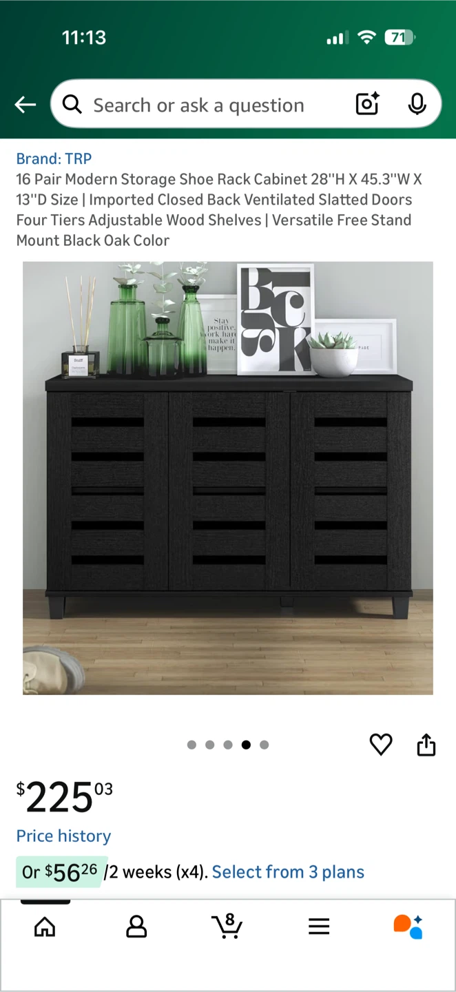 TRP 16 Pair Modern Shoe Rack Cabinet - photo 3